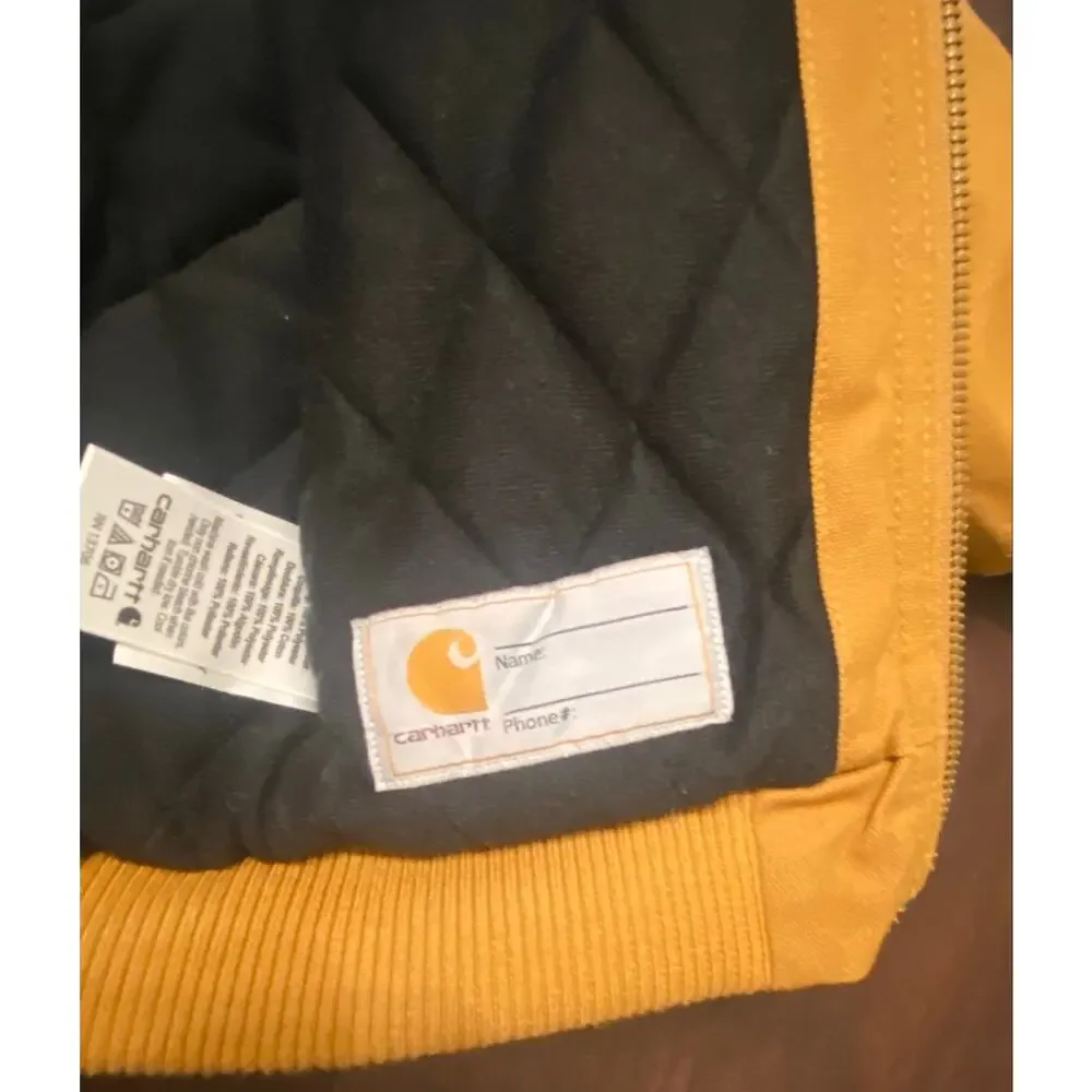 Carhartt Toddler Active Jacket Brown Duck Canvas Quilted Hooded 24M Western Farm